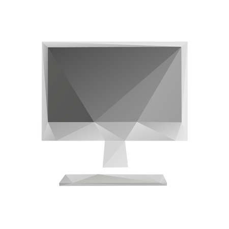 Monitor screen icon abstract isolated on a white backgrounds, vector illustrationのイラスト素材