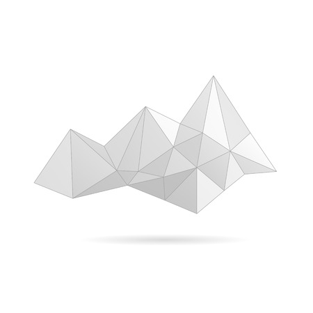 Mountain abstract isolated on a white backgrounds, vector illustrationのイラスト素材