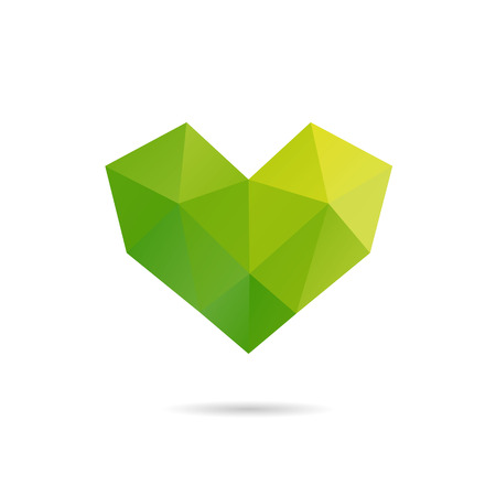 Heart shape abstract isolated on a white backgrounds, vector illustrationのイラスト素材