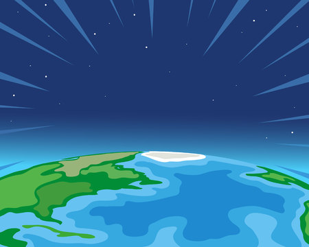 Planet Earth from space illustration backgroundsのイラスト素材