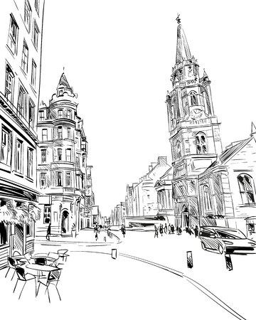 Scotland's city sketch.のイラスト素材