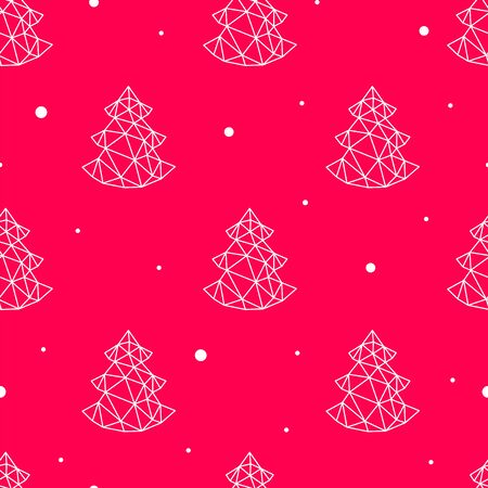 Christmas tree triangle shape seamless pattern backgrounds. Merry Christmas, Happy New Year wrapping paper template. Polygonal design illustration.のイラスト素材