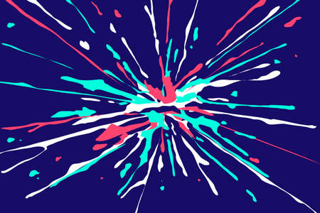 Colorful splashes. Comics book cartoon style. vector illustration.