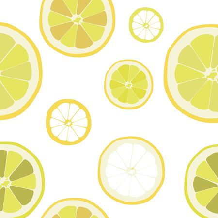 Seamless pattern of lemon. Fruit colorful backgroundのイラスト素材