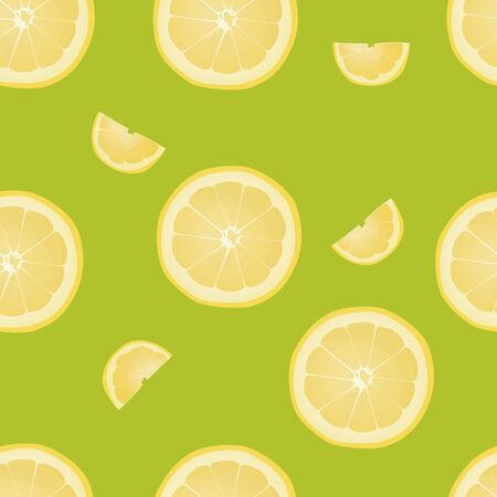 Seamless pattern of fresh lemon. Fruit colorful backgroundのイラスト素材