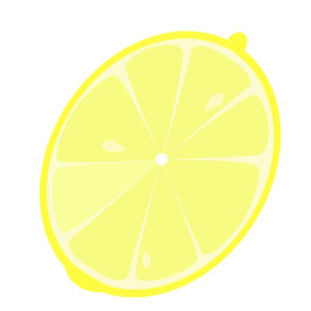 Fresh lemon fruits Lemon vector illustration Cut in half lemonのイラスト素材
