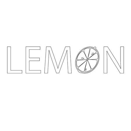 Lemon vector illustration Vector illustration icon Food illustration. Food concept Vegan vector iconのイラスト素材