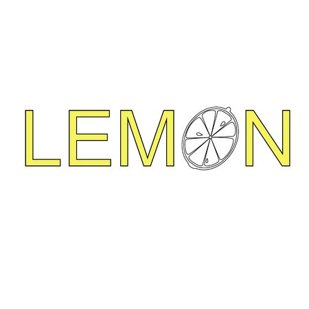 Lemon vector illustration Vector illustration icon Food illustration. Food concept Vegan vector iconのイラスト素材
