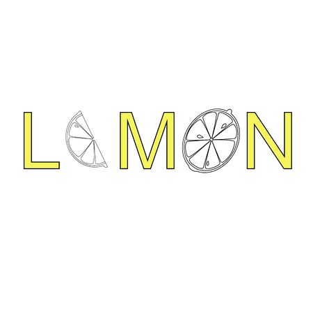 Lemon vector illustration Vector illustration icon Food illustration. Food concept Vegan vector iconのイラスト素材