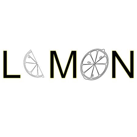 Lemon vector illustration Vector illustration icon Food illustration. Food concept Vegan vector iconのイラスト素材