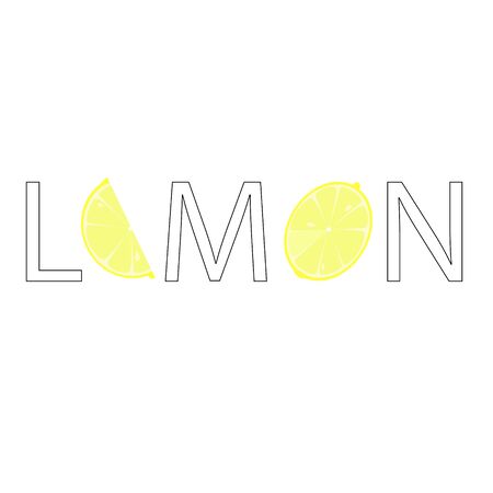 Lemon vector illustration Vector illustration icon Food illustration. Food concept Vegan vector iconのイラスト素材