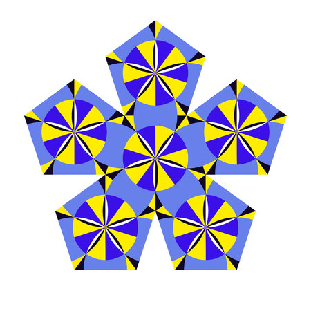 Geometric element on white background. Vector illustration.
