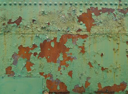 Photo of green grunge textured metal background