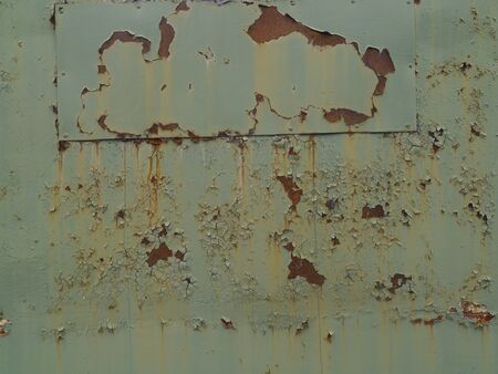 Photo of green grunge textured metal background