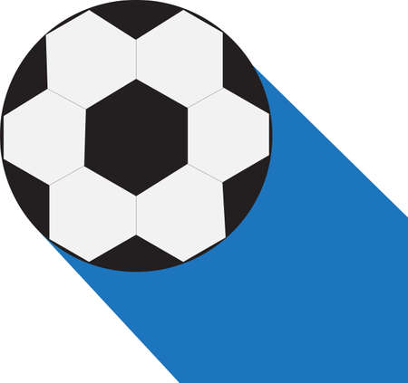 Football ball soccer icon, flat style, vector.のイラスト素材