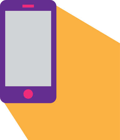 Smartphone icon with shadow, flat vector illustrationのイラスト素材