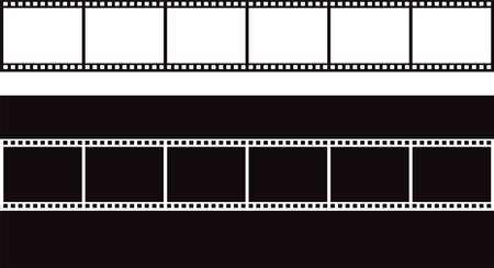 Black and white vector blank film strip. Vectorのイラスト素材