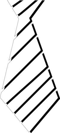 Pictogram of the tie. Black and white. Vector.のイラスト素材