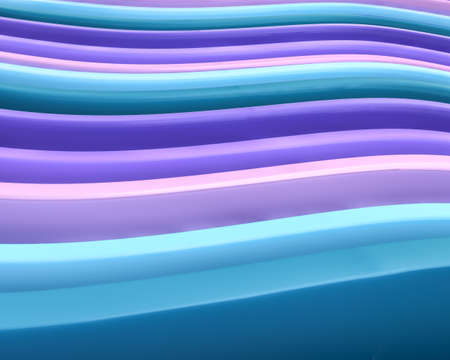 Abstract background made of pastel color waves. 3D Renderの写真素材