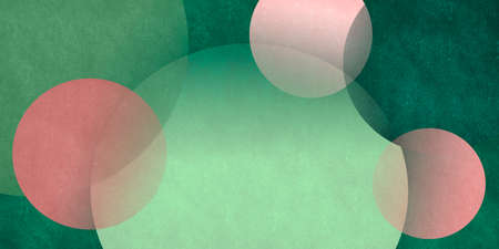 Grunge watercolor pink and green background with geometric shapes.