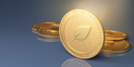 An illustration of the Chinese cryptocurrency Chia Coin.