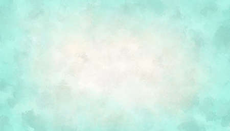 Light watercolor aquamarine and white orange background Abstract illustration of the ocean, water,...
