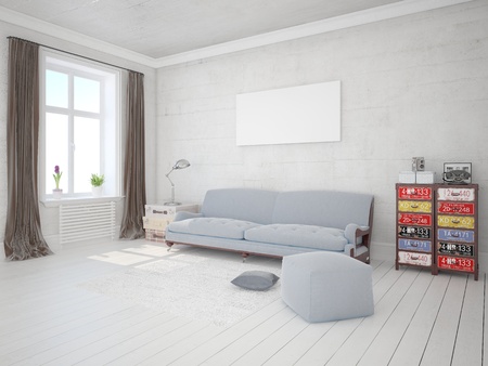 Mock up a stylish living room.の写真素材