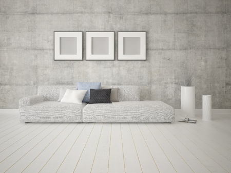 Stylish sofa and hipster backdrop.の写真素材