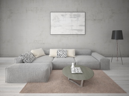 Mock up stylish lounge and sofa.の写真素材