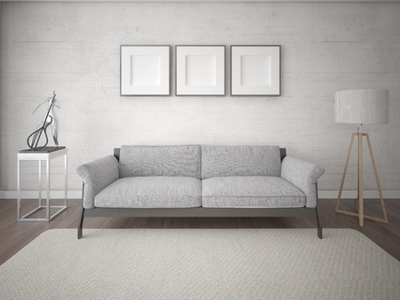 Sofa and light hipster backdrop.の写真素材