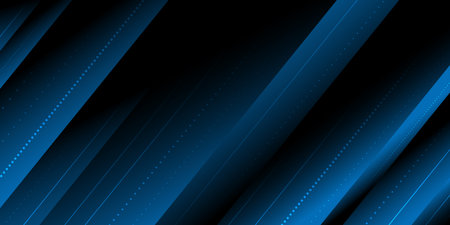 Abstract dark blue stripe gradient background with dotted line, minimal geometric technology, futuristic digital concept.のイラスト素材