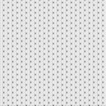 Asanoha Pattern.It's based on a hexagon and looks like a hemp leaf.Japanese seamless vector patternのイラスト素材