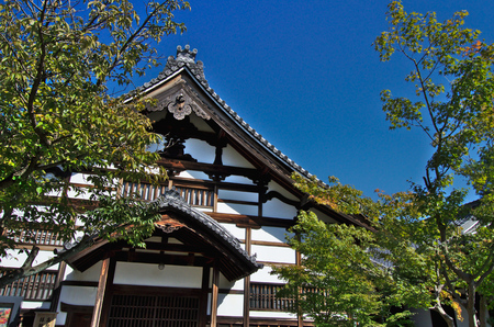 Closeup on a building in the Kodaiji temple complex, Kyotoのeditorial素材