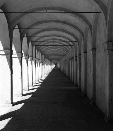 Comacchio, Italy: colonnade arcadeの写真素材