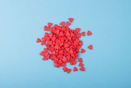 lots of little hearts on a blue background. the day of the doctor, Valentine's dayの写真素材