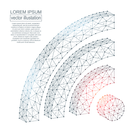 Polygonal internet signal iconのイラスト素材