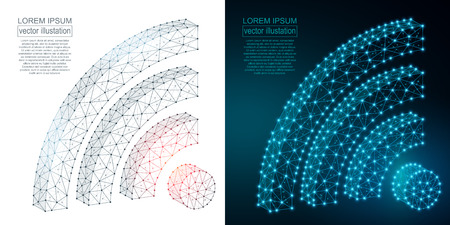 Polygonal internet signal iconのイラスト素材