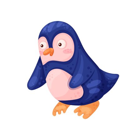 Colorful cartoon cute penguins.のイラスト素材