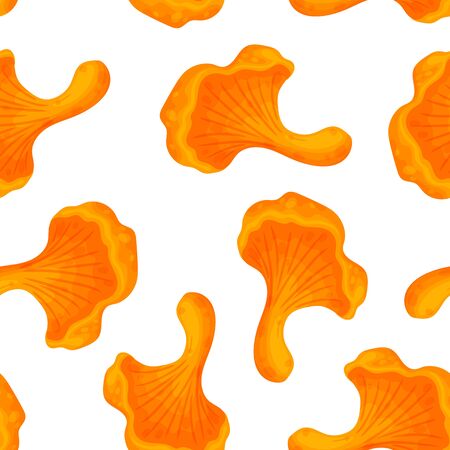 Forest autumn mushrooms seamless pattern.のイラスト素材