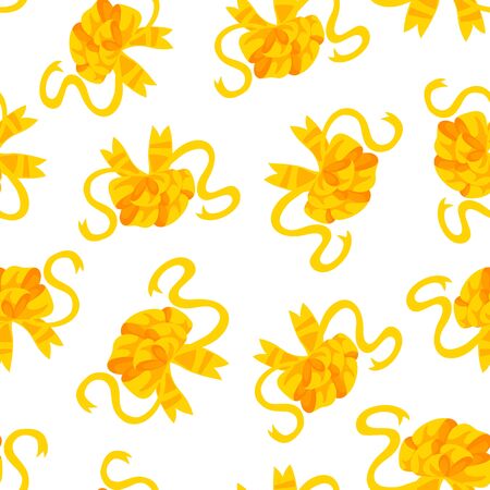 Bows festive seamless pattern.のイラスト素材