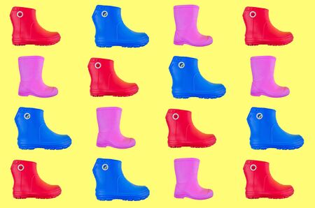pattern Rubber boots EVA for the familyの写真素材