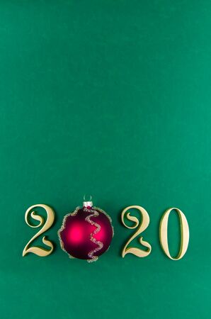 Christmas, New Year's green background. Copy spaceの写真素材