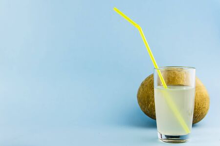 coconut milk with a tube.