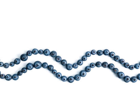 blue blue in the shape of waves on a white backgroundの写真素材