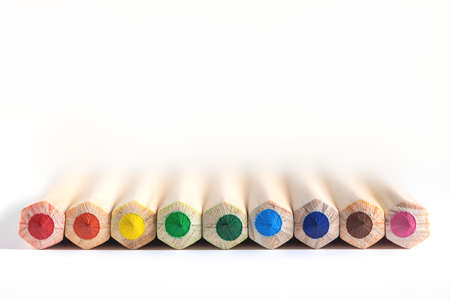 color rainbow pencils macro photo. education, drawing colors.
