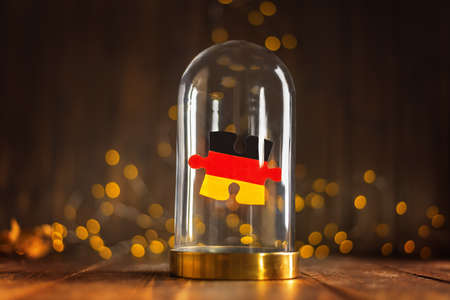 postcard for the day of German unity. date 03 october,の写真素材