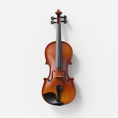 violin isolated on a white backgroundの素材