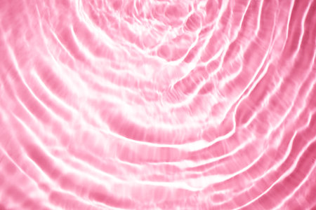 Beautiful water texture with waves. pink, viva magenta color, water backgroundの写真素材