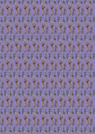 abstract pattern beige and red on purpleの写真素材