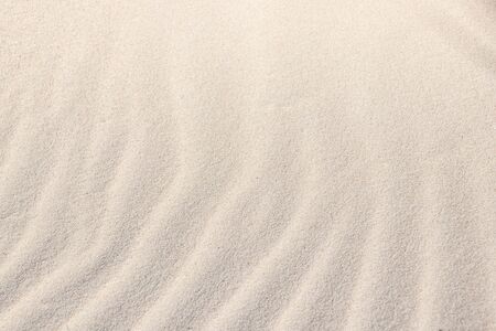 Light, beige, sand, wave, reflect, shadow. Beautiful patterns in a sand of dune like ruffle in water. Close-up. Summer concept.の写真素材